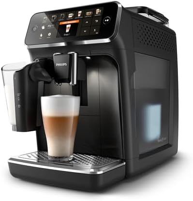 Series 5400 Fully Automatic Coffee Machine - LatteGo Milk System, 12 Coffee Specialities, Intuitive Display, 4 User Profiles, Chrome (EP5447/90)