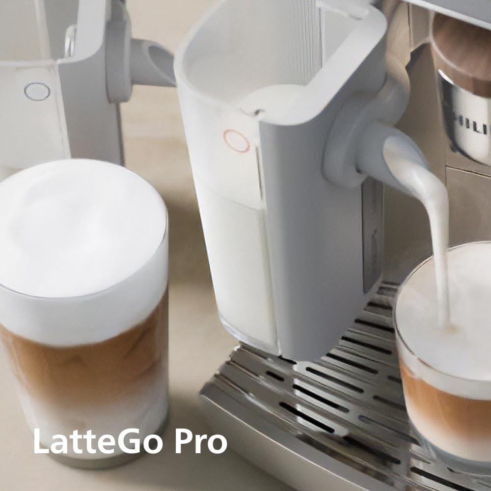Series 5400 Fully Automatic Coffee Machine - LatteGo Milk System, 12 Coffee Specialities, Intuitive Display, 4 User Profiles, Chrome (EP5447/90)