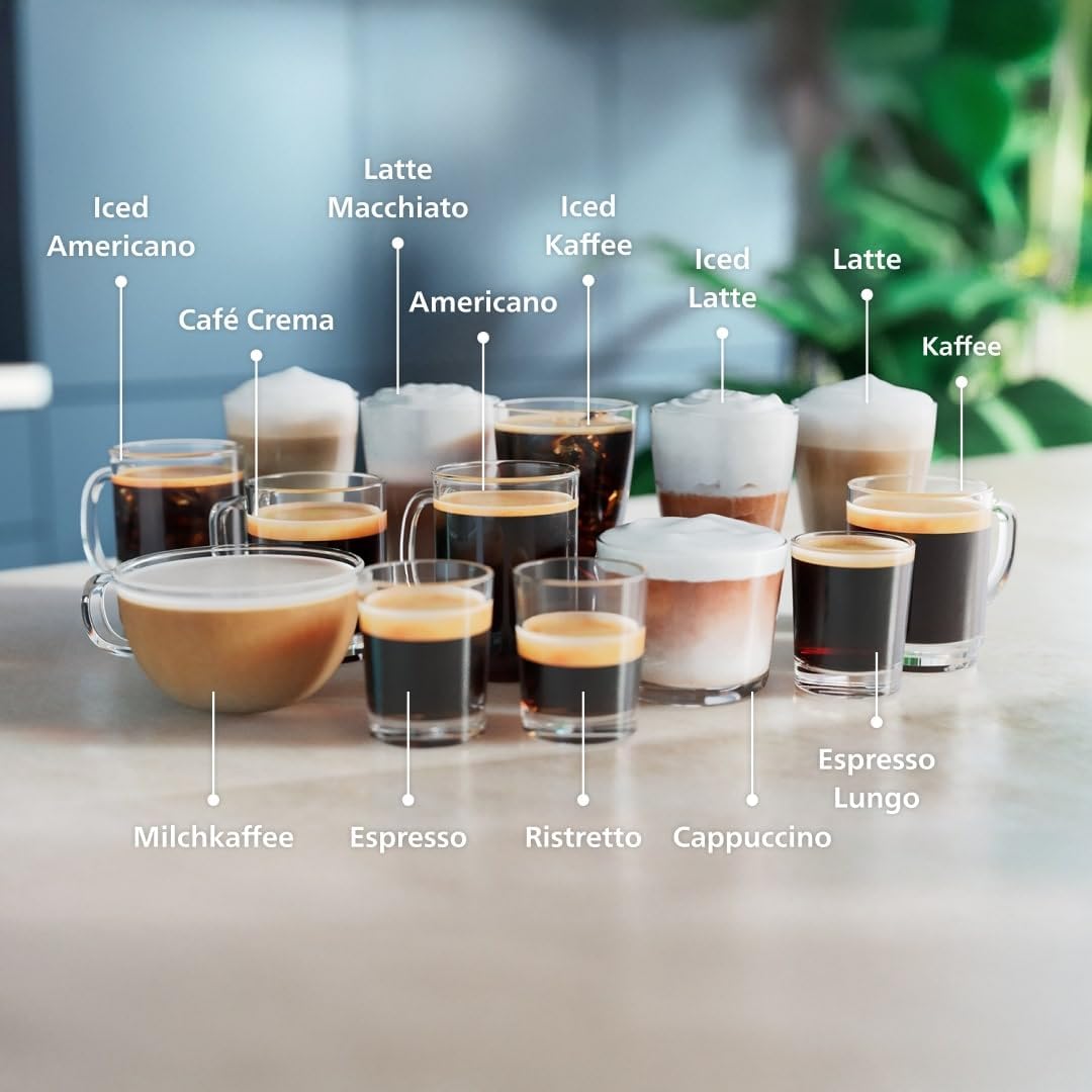 Series 5400 Fully Automatic Coffee Machine - LatteGo Milk System, 12 Coffee Specialities, Intuitive Display, 4 User Profiles, Chrome (EP5447/90)